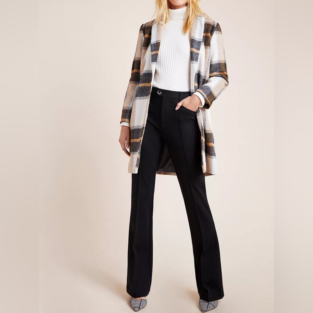 Anthropologie The Essential Flare High Waisted Trousers in Black US 6 $150